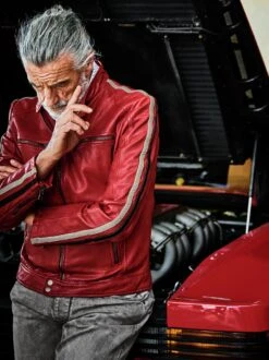 Scuderia-Lederjacke -Redbubble Geschaft EC24 6303 DE 1