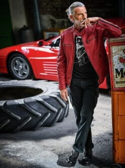 Scuderia-Lederjacke -Redbubble Geschaft EC24 6303 DF 1