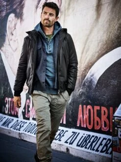 Zwei-Seiten-Lederjacke -Redbubble Geschaft EC24 6690 DF