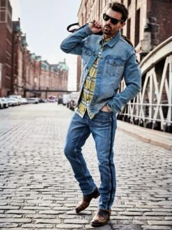 Jeansjacke Aqua -Redbubble Geschaft EC24 6944 DB