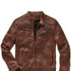 Gebrannte Bikerjacke