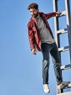 Die Rote Lederjacke -Redbubble Geschaft EC24 7654 DF